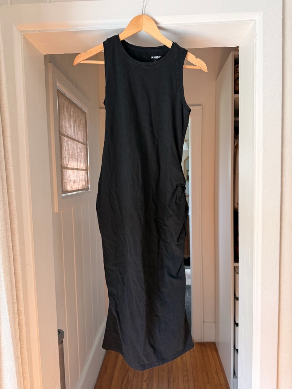 Old Navy Black Maternity Sleeveless Midi Dress